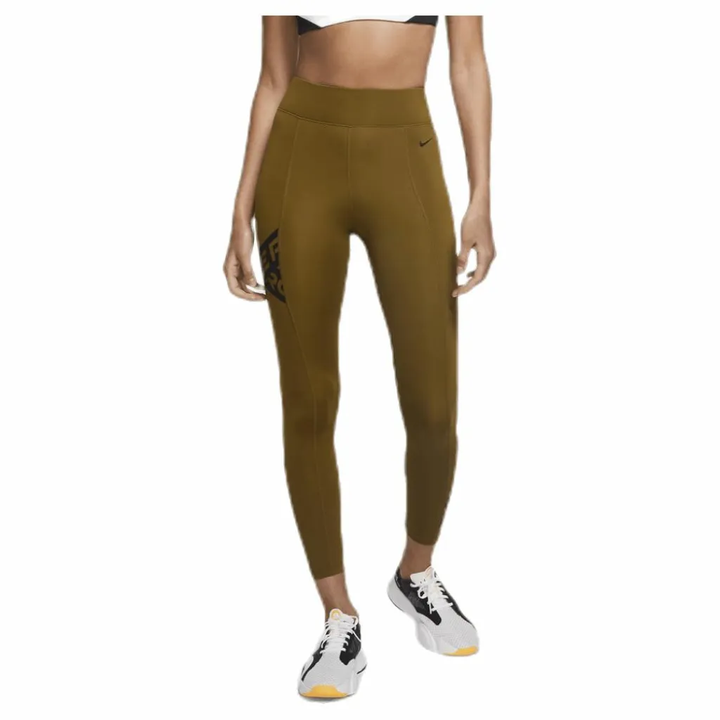 Nike Pro Tight 7/8 Trompe L Black/Green Brun Outlet