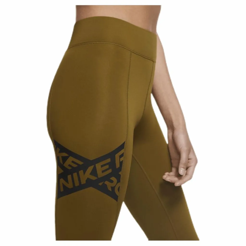 Nike Pro Tight 7/8 Trompe L Black/Green Brun Outlet