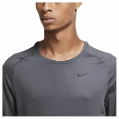 Nike Pro Warm LS Top Black/Grey Grå Sale