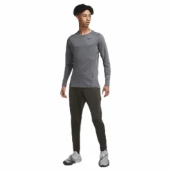 Nike Pro Warm LS Top Black/Grey Grå Sale