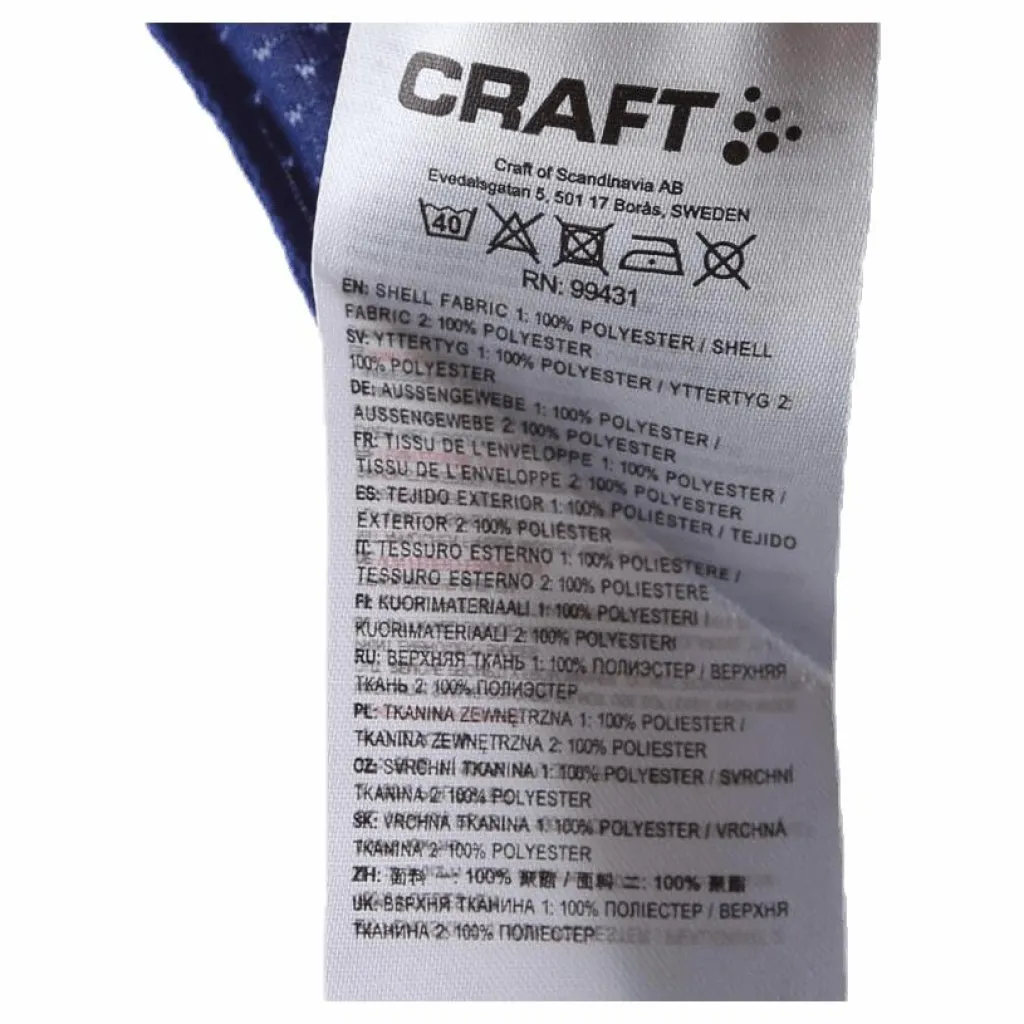 Craft Progress Stripe Jersey W Blue/White Blå och Vit Outlet