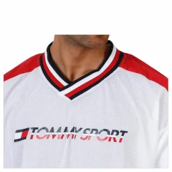 Tommy Hilfiger Sport Pull Over Jacket With Rib Red Röd Sale