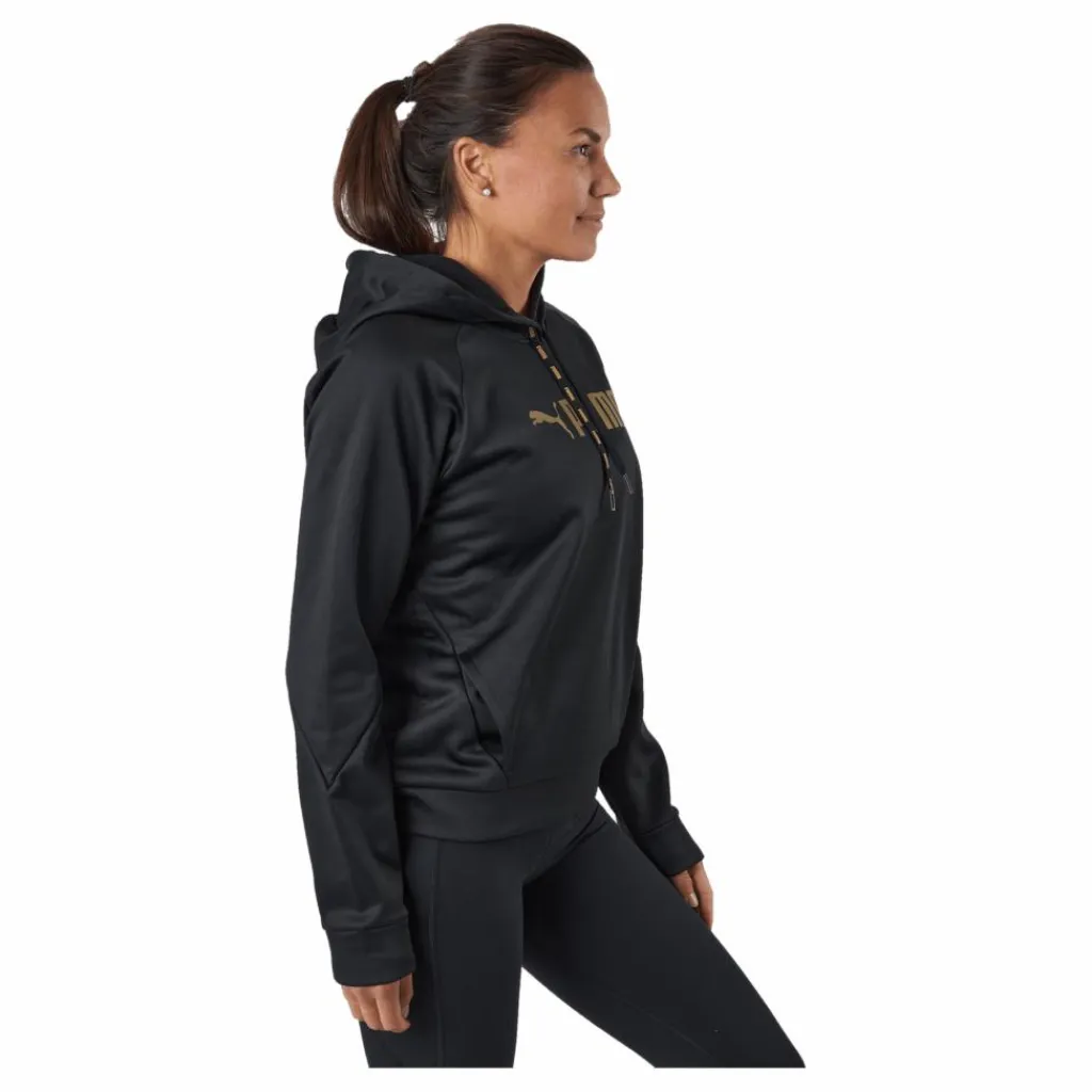 Fit Tech Knit Po Hoodie Black-metallic Gold*Puma Discount