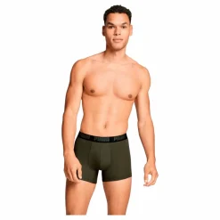 Puma Men Everyday Basic Boxer  Forest Night Tonal Svart Discount