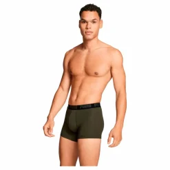 Puma Men Everyday Basic Boxer  Forest Night Tonal Svart Discount