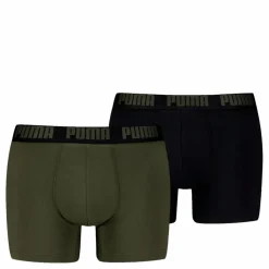 Puma Men Everyday Basic Boxer  Forest Night Tonal Svart Discount
