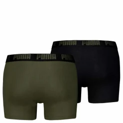 Puma Men Everyday Basic Boxer  Forest Night Tonal Svart Discount