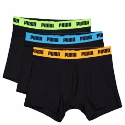 Puma Men Everyday Boxer 3p Black Pop Svart Outlet