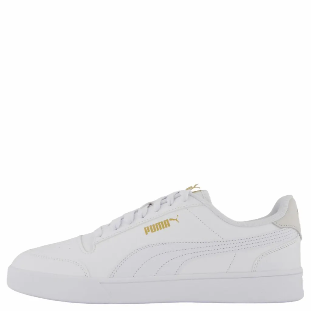 Puma Shuffle White-white-teamgold Guld och Vit Discount
