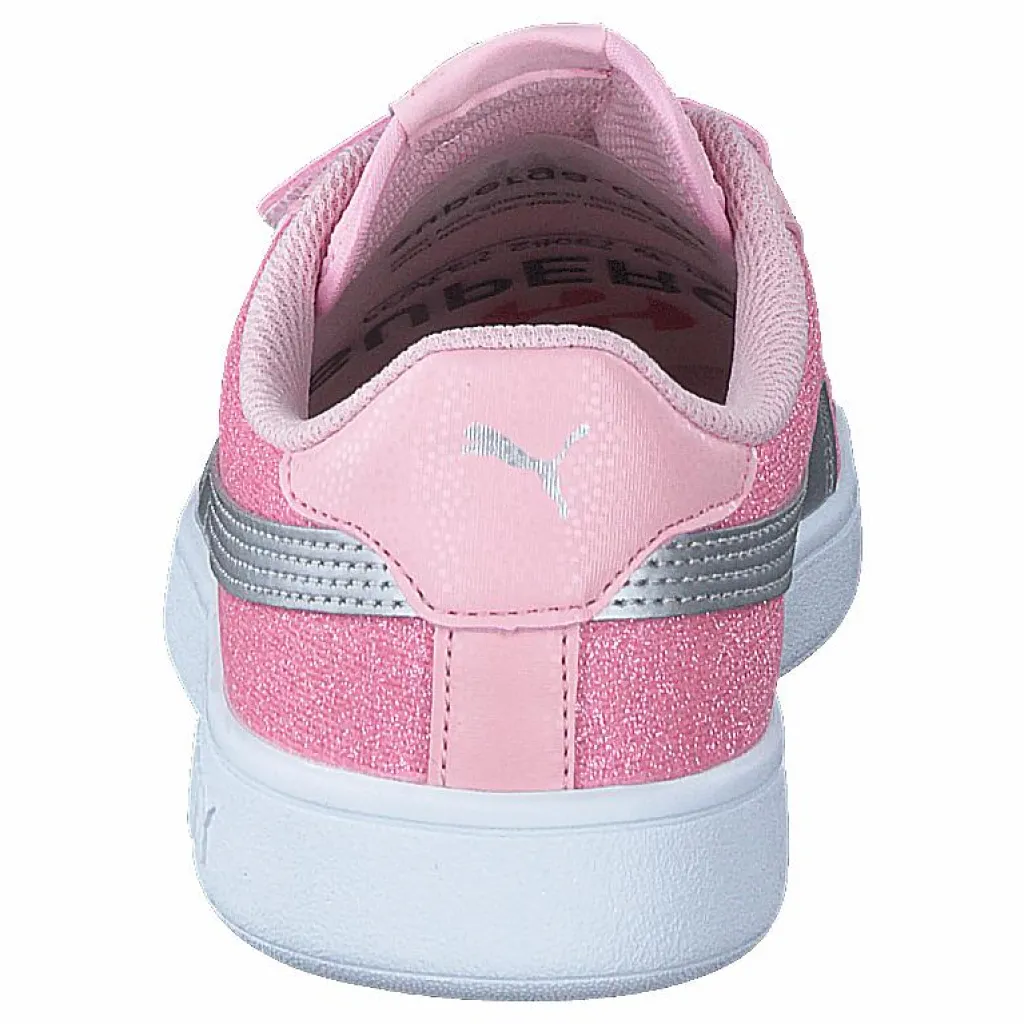 Puma Smash V2 Glitz Glam V Ps Almond Blossom- Silver Rosa Sale