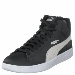 Puma Smash V2 Mid L Fur Jr Black- White Svart New