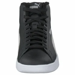 Puma Smash V2 Mid L Fur Jr Black- White Svart New