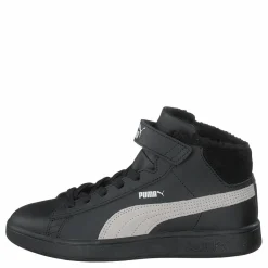 Puma Smash V2 Mid L Fur Ps Black-whisper White Svart Clearance
