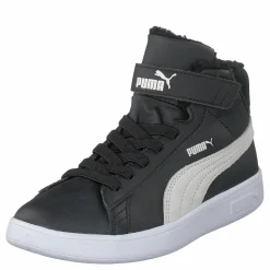Puma Smash V2 Mid L Fur V Ps Black- White Svart Sale