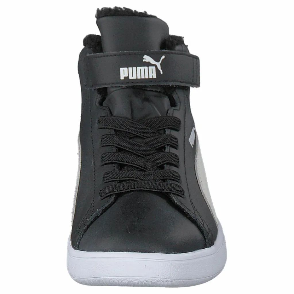 Puma Smash V2 Mid L Fur V Ps Black- White Svart Sale