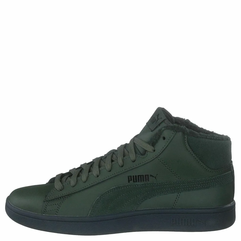 Puma Smash V2 Mid Wtr L Dark Green/Black Svart Hot