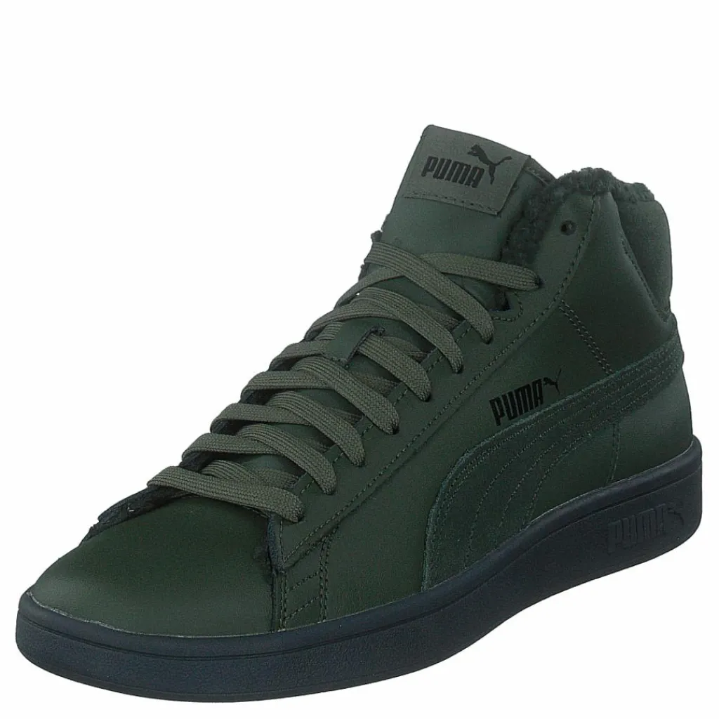 Puma Smash V2 Mid Wtr L Dark Green/Black Svart Hot