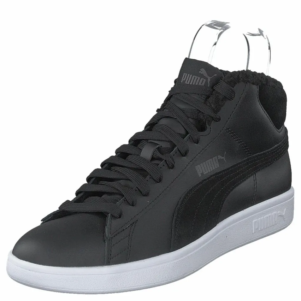 Puma Smash V2 Mid Wtr L Black-dark Shadow- White Svart Discount