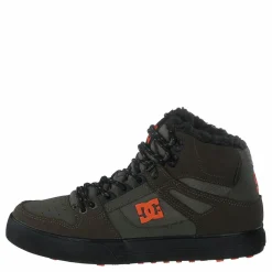 Pure High-top Wc Wnt Dusty Olive/orange*DC Shoes Online