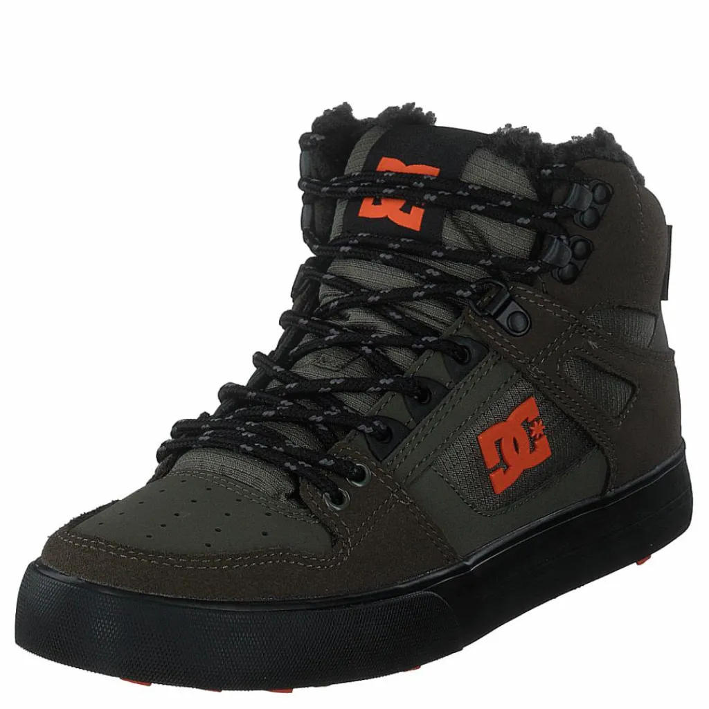 Pure High-top Wc Wnt Dusty Olive/orange*DC Shoes Online