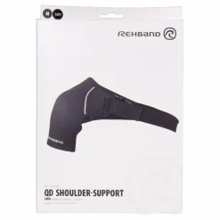 Rehband Qd Shoulder Support Left 3mm Black Svart Clearance