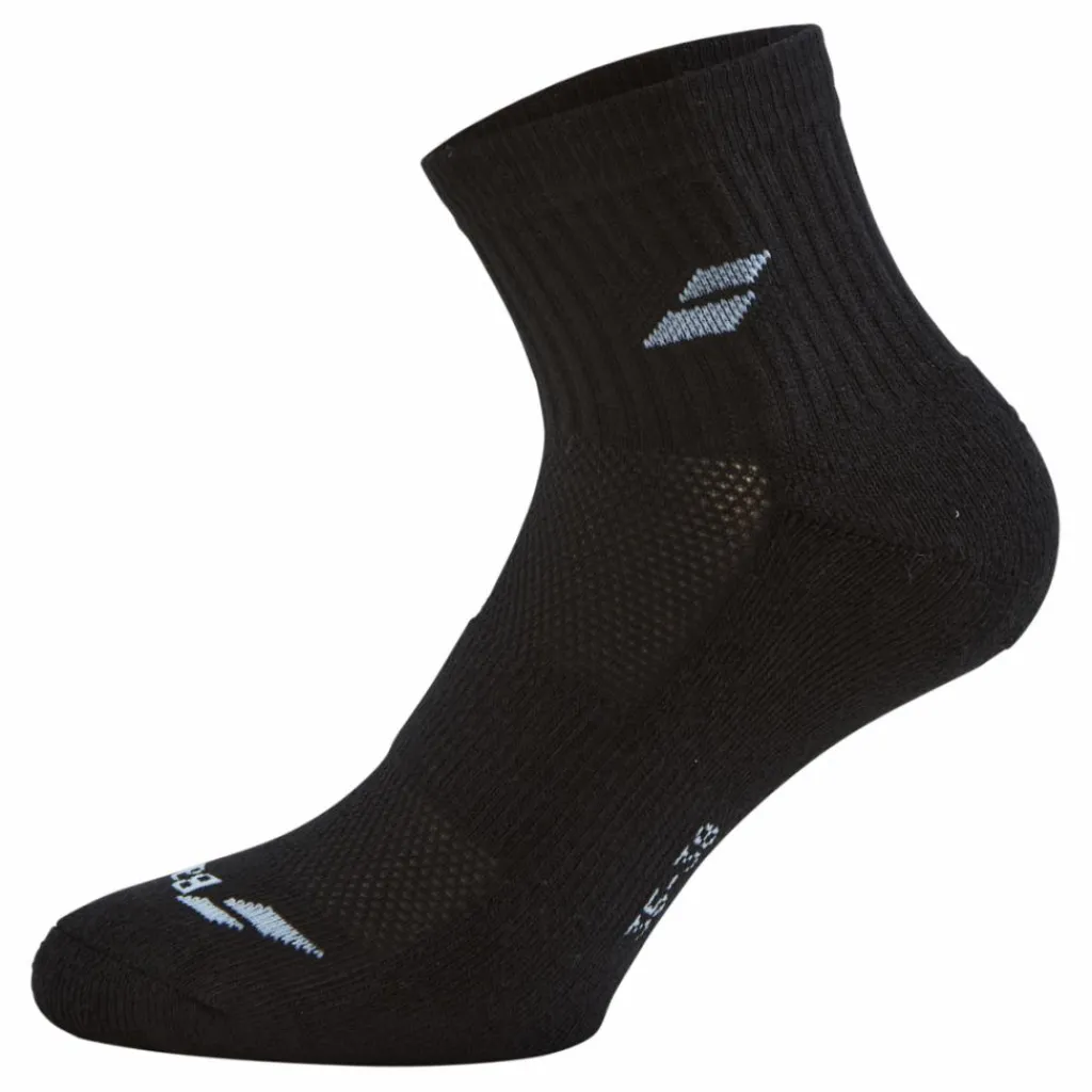 Quarter 3 Pairs Pack Black*Babolat Clearance