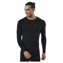 Norfolk Ragnar Long Sleeve Base Layer 100% Merino Wool Black Svart Online