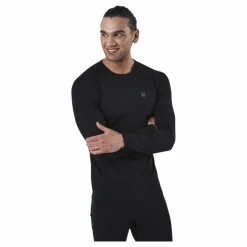 Norfolk Ragnar Long Sleeve Base Layer 100% Merino Wool Black Svart Online