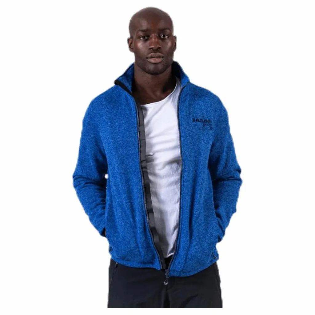Ralf Melange Fleece Jacket w. Windproof Lining Blue*Weather Report Outlet