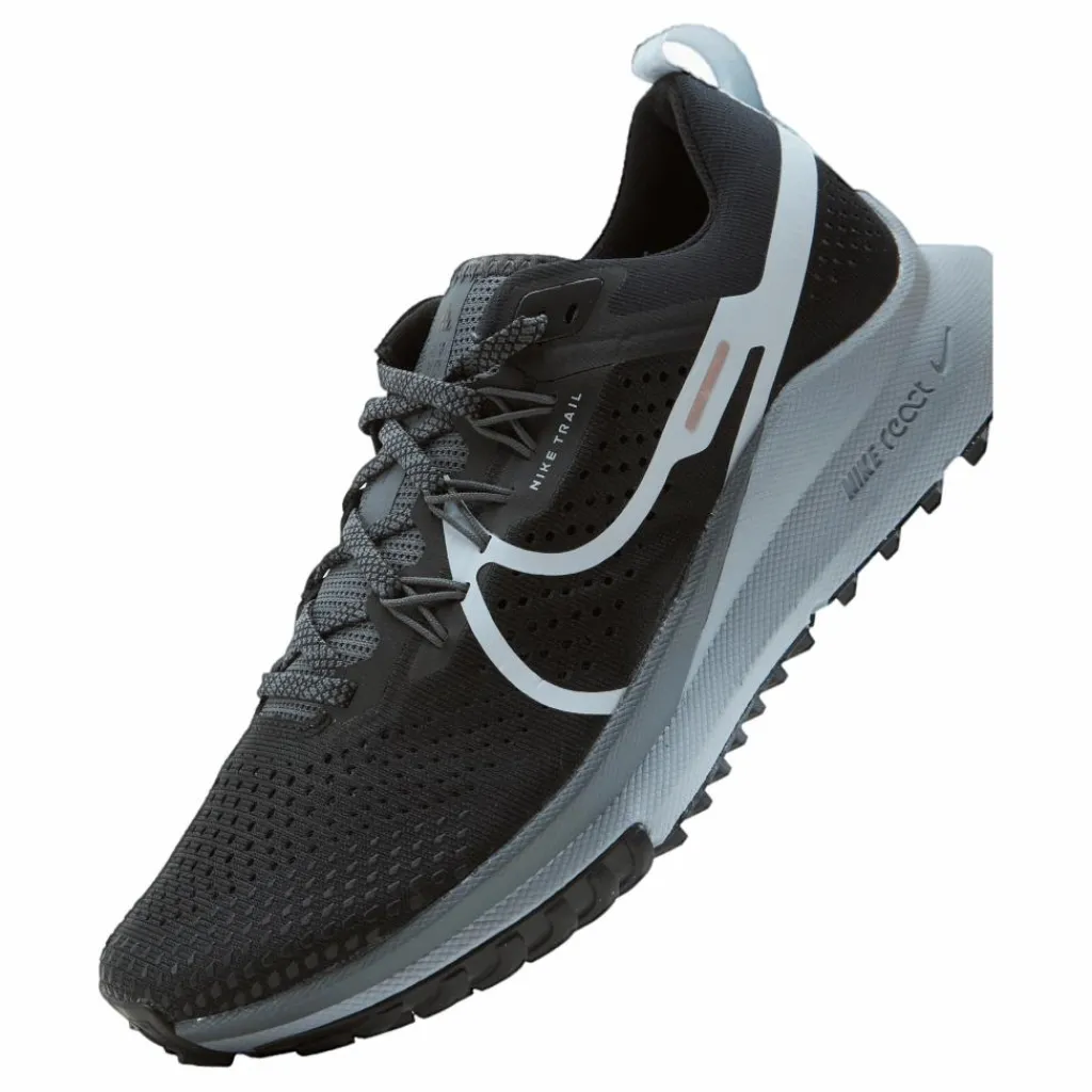 React Pegasus Trail 4 Men's Trail Running Shoes BLACK/AURA-DARK GREY-WOLF GREY*Nike Hot