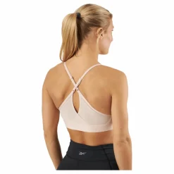 Reebok Lux Strappy Sports Bra Sofecr Beige New