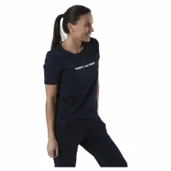Tommy Hilfiger Sport Regular C-Nk Graphic Tee Ss Blue Blå Outlet