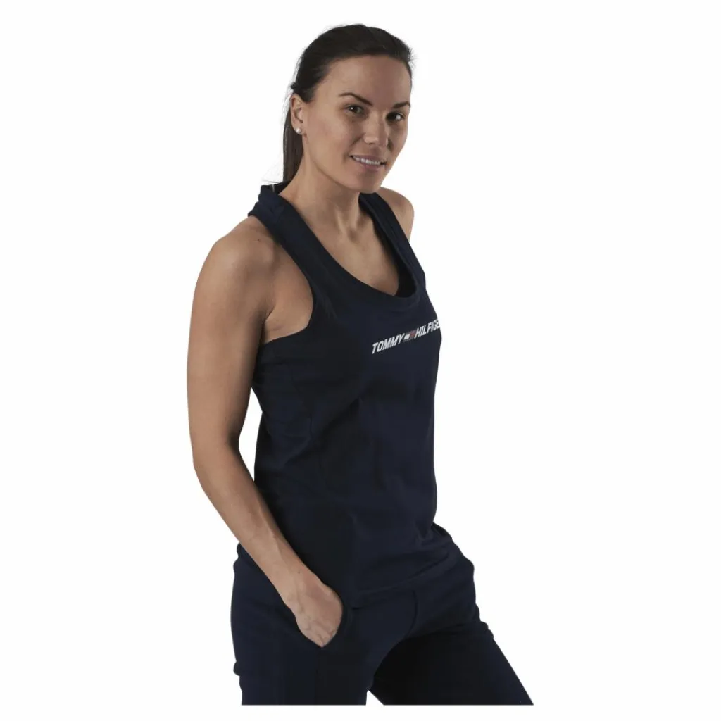Tommy Hilfiger Sport Regular R-Nk Graphic Tank Blue Blå Online