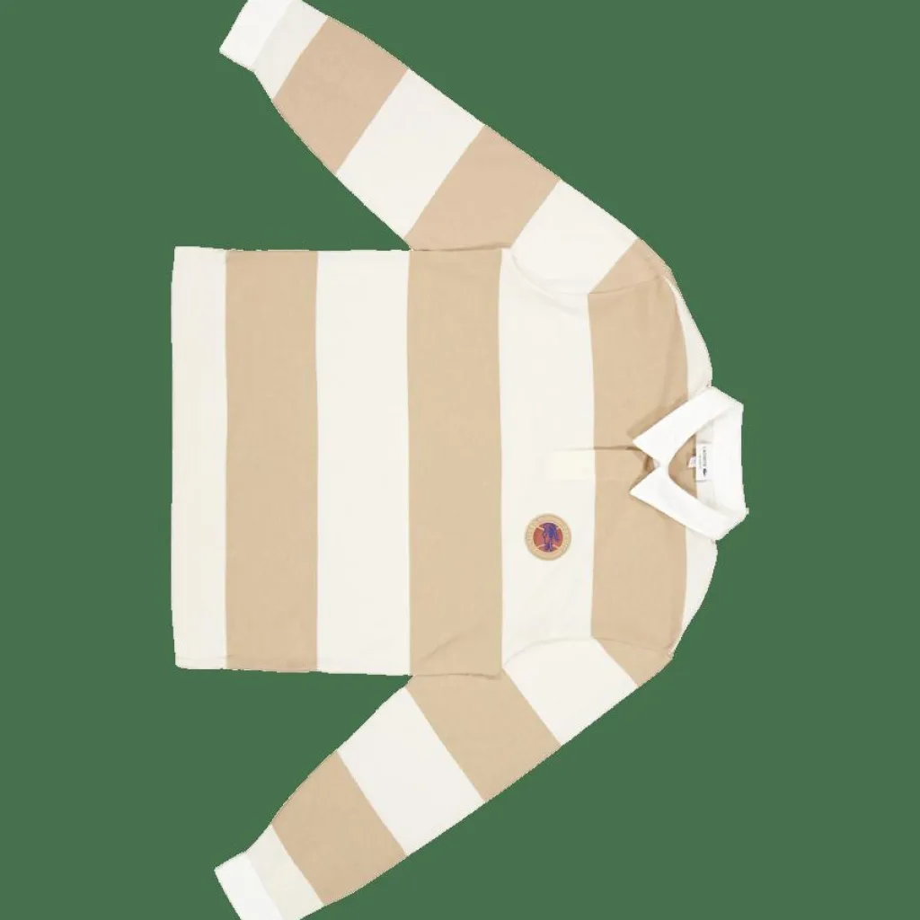 Lacoste Relaxed Fit Striped Rugby Polo Viennese/lapland Beige Online