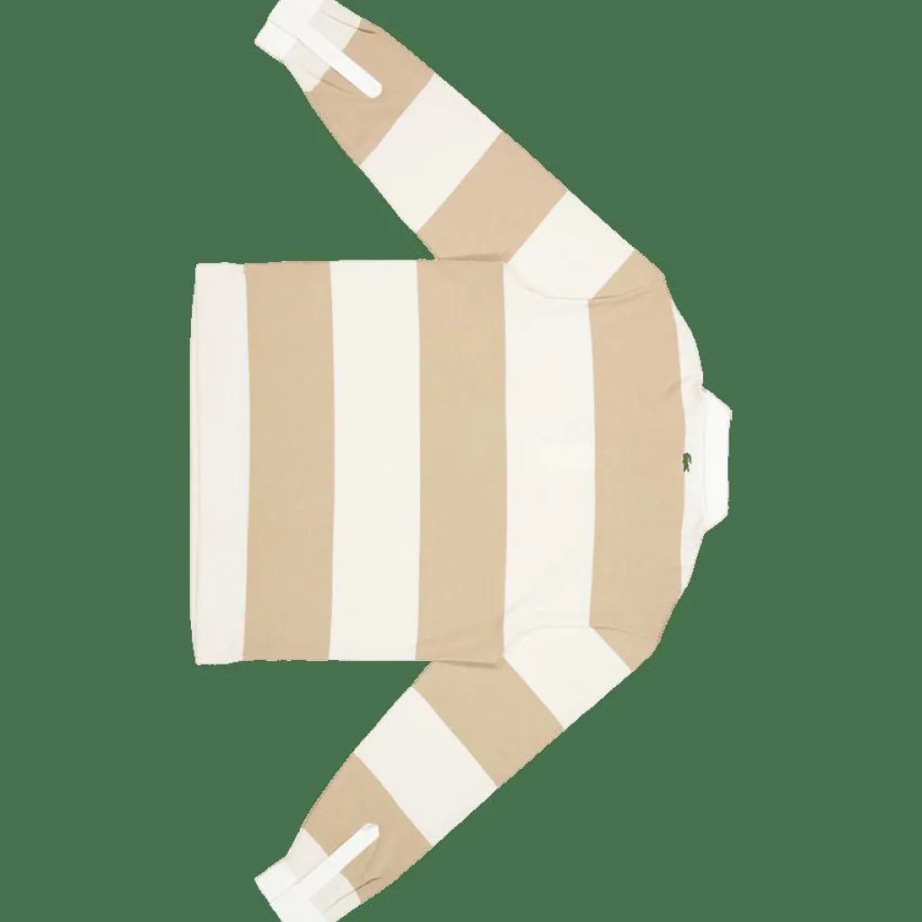 Lacoste Relaxed Fit Striped Rugby Polo Viennese/lapland Beige Online