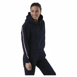 Tommy Hilfiger Sport Relaxed Tape Hood Blue Blå Clearance