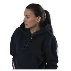 Tommy Hilfiger Sport Relaxed Tape Hood Blue Blå Clearance