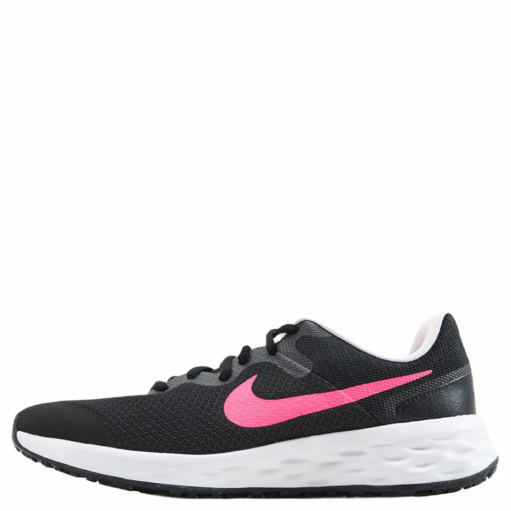 Revolution 6 Big Kids' Road Running Shoes BLACK/HYPER PINK-PINK FOAM*Nike New