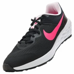 Revolution 6 Big Kids' Road Running Shoes BLACK/HYPER PINK-PINK FOAM*Nike New