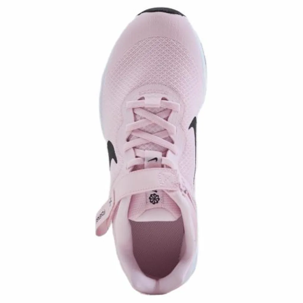Nike Revolution 6 FlyEase Big Kids' Easy On/Off Road Running Shoes PINK FOAM /BLACK Rosa och Svart