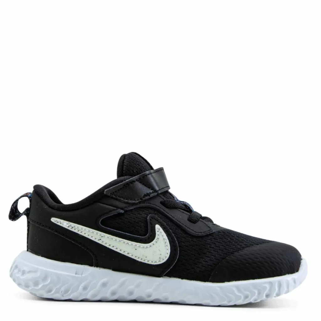 Nike Revolution 5 Recycled Toddler White/Black Svart Online