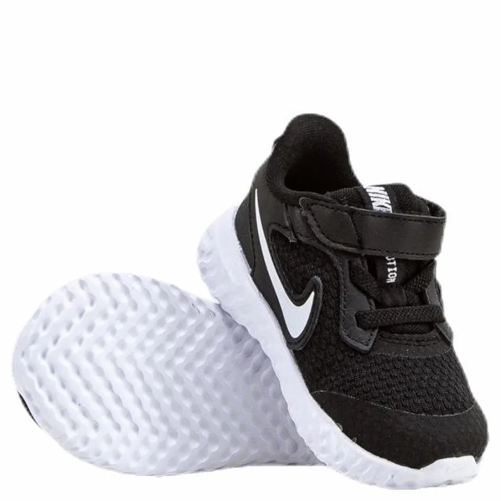 Nike Revolution 5 TD Kids White/Black Svart