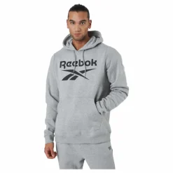 Reebok Ri Flc Oth Bl Hoodie Mgreyh/black Grå Clearance