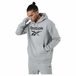 Reebok Ri Flc Oth Bl Hoodie Mgreyh/black Grå Clearance