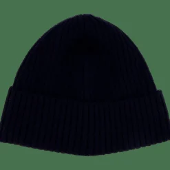 Rib Knit Brushed Wool Beanie Navy*Lacoste Sale