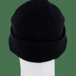 Lacoste Ribbed Cotton Badge Beanie Noir 031 Black Clearance
