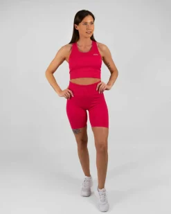 Ribbed Seamless Biker Shorts Berry*Gavelo Outlet