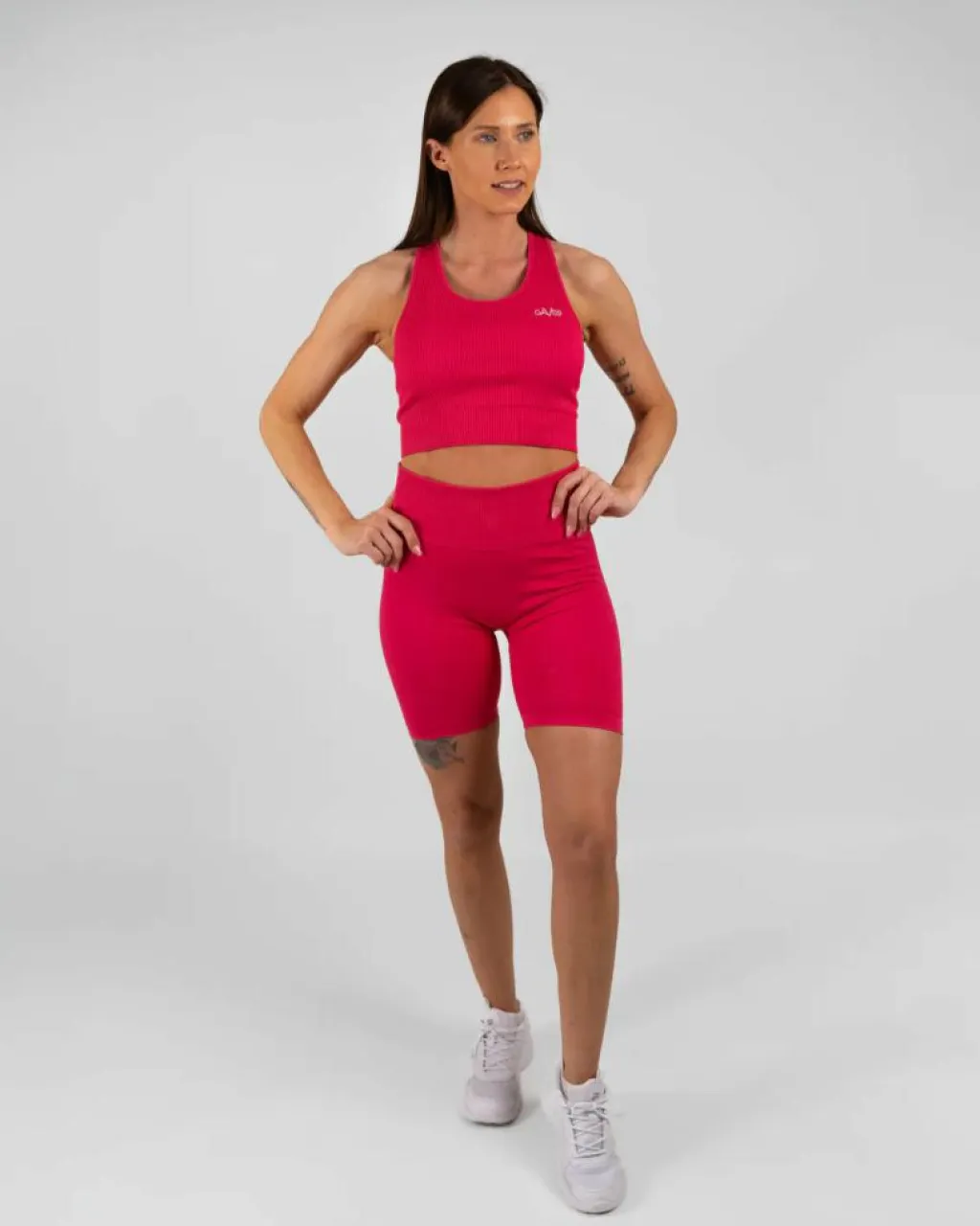 Ribbed Seamless Biker Shorts Berry*Gavelo Outlet