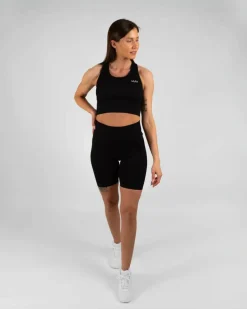 Gavelo Ribbed Seamless Biker Shorts Black Online