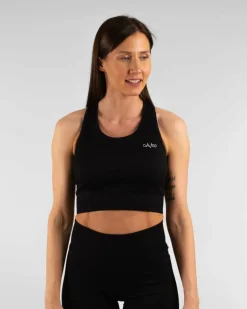 Gavelo Ribbed Seamless Sport Bra Black Sale